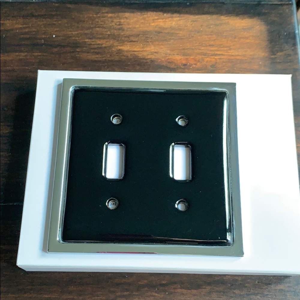 7 Rejuvenation Switch Plate covers black porcelain